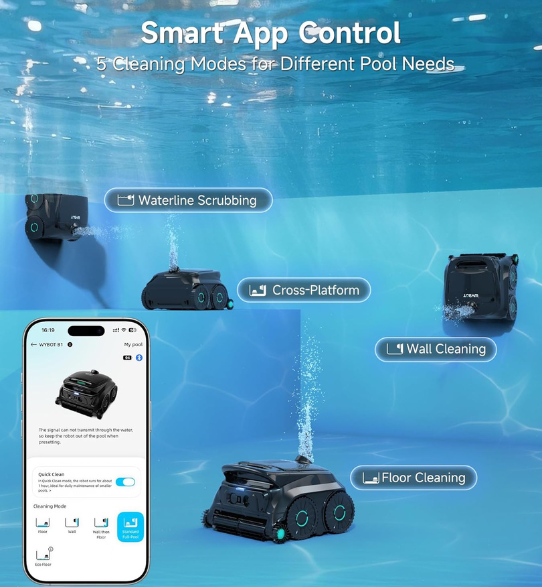 Premium Cordless Robotic Pool Vacuum for Inground Pools